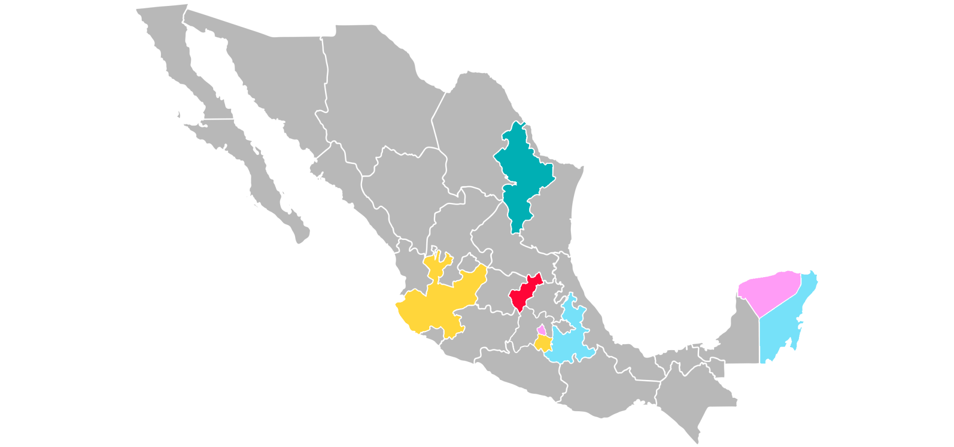 MAPA SUCURSALES MÉXICO HAPPYLÁSER
